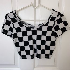 Checkered Crop Top - S